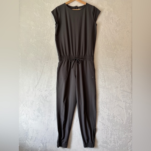 Albion Pants - Albion Fit Womens gray casual Jetset jogger short sleeve JUMPSUIT Size small